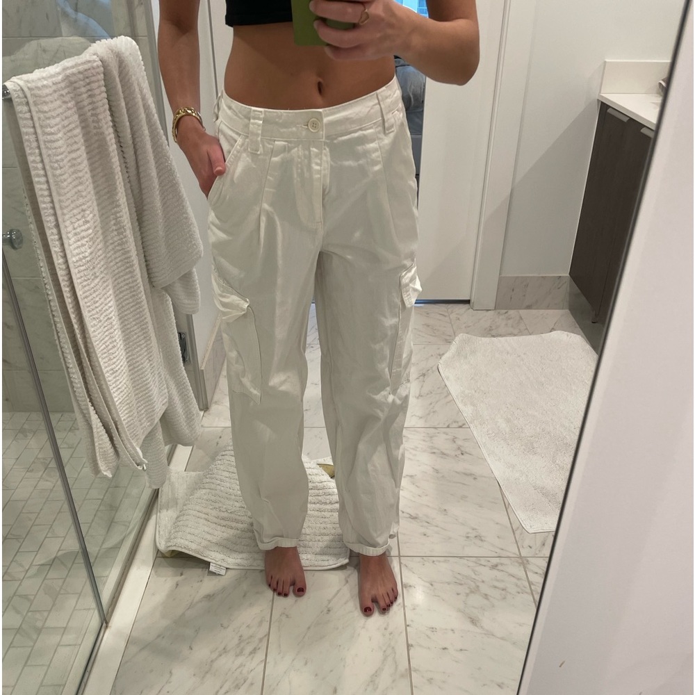 White Cargo Pants